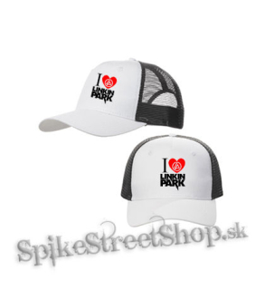 I LOVE LINKIN PARK - bieločierna sieťkovaná šiltovka model "Trucker Cap"