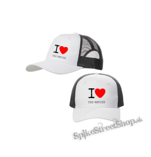 I LOVE THE WANTED - bieločierna sieťkovaná šiltovka model "Trucker Cap"