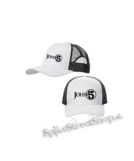 JOHN 5 - Logo - bieločierna sieťkovaná šiltovka model "Trucker Cap"