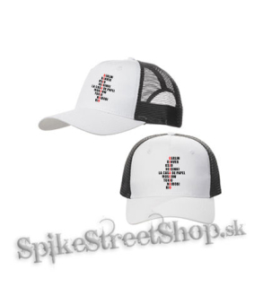 LA CASA DE PAPEL - Bella Ciao Names - bieločierna sieťkovaná šiltovka model "Trucker Cap"