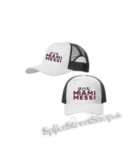 LIONEL MESSI - Miami Messi - bieločierna sieťkovaná šiltovka model "Trucker Cap"