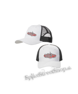 LOUDNESS - Logo Band - bieločierna sieťkovaná šiltovka model "Trucker Cap"
