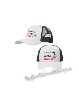 LUNATIC GODS - Listen To Metal Stay Free Motive 3 - bieločierna sieťkovaná šiltovka model "Trucker Cap"