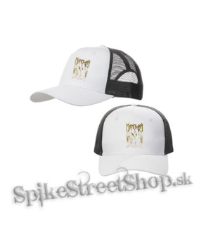 MANOWAR - Battle Hymns Gold - bieločierna sieťkovaná šiltovka model "Trucker Cap"