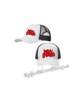 METAL CHURCH - Logo Red White - bieločierna sieťkovaná šiltovka model "Trucker Cap"