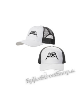 METALLICA - Hardwired Band - bieločierna sieťkovaná šiltovka model "Trucker Cap"