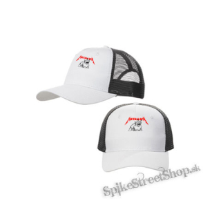 METALLICA - Monster Jump - bieločierna sieťkovaná šiltovka model "Trucker Cap"