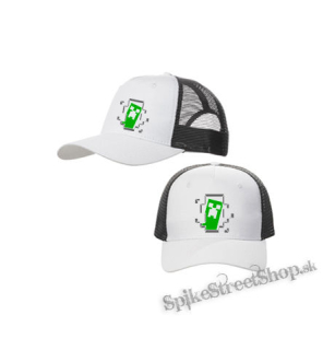 MINECRAFT - Hello I´m Creeper - bieločierna sieťkovaná šiltovka model "Trucker Cap"