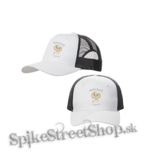 MOTORHEAD - Silver Gold England - bieločierna sieťkovaná šiltovka model "Trucker Cap"