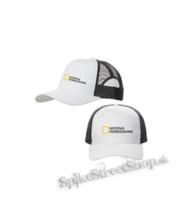 NATIONAL PORNOGRAPHIC - bieločierna sieťkovaná šiltovka model "Trucker Cap"