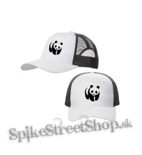 PANDA - bieločierna sieťkovaná šiltovka model "Trucker Cap"