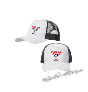 PEARL JAM - Alive Red Black - bieločierna sieťkovaná šiltovka model "Trucker Cap"