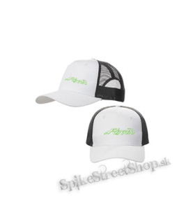 POISON - Logo Green - bieločierna sieťkovaná šiltovka model "Trucker Cap"