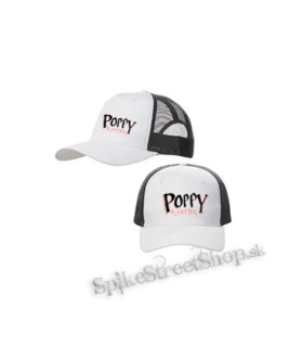 POPPY PLAYTIME - Logo - bieločierna sieťkovaná šiltovka model "Trucker Cap"