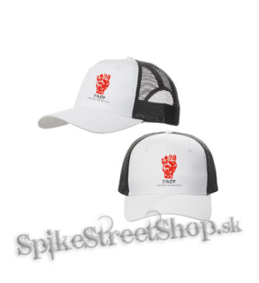 RAGE AGAINST THE MACHINE - Logo Paw - bieločierna sieťkovaná šiltovka model "Trucker Cap"