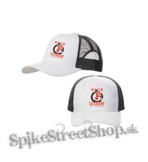 RAGE AGAINST THE MACHINE - Revolution - bieločierna sieťkovaná šiltovka model "Trucker Cap"