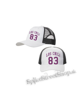 RED HOT CHILI PEPPERS - Los Chili 83 - bieločierna sieťkovaná šiltovka model "Trucker Cap"