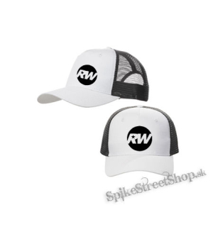 ROBBIE WILLIAMS - Logo - bieločierna sieťkovaná šiltovka model "Trucker Cap"