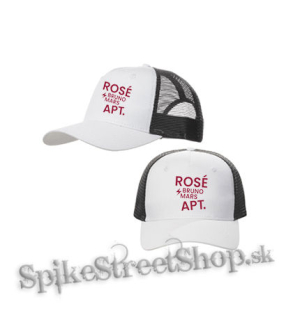 ROSÉ & BRUNO MARS - APT - Pink - bieločierna sieťkovaná šiltovka model "Trucker Cap"