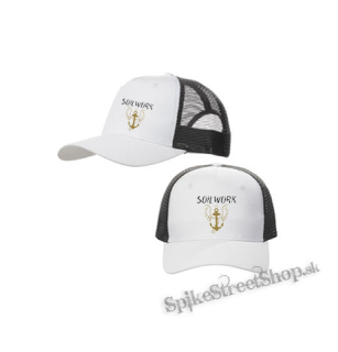 SOILWORK - Gold Anchor - bieločierna sieťkovaná šiltovka model "Trucker Cap"