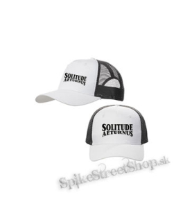 SOLITUDE AETURNUS - Logo - bieločierna sieťkovaná šiltovka model "Trucker Cap"