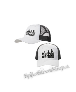 SOLSTAFIR - Logo - bieločierna sieťkovaná šiltovka model "Trucker Cap"
