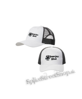 SUPERJOINT RITUAL - Logo - bieločierna sieťkovaná šiltovka model "Trucker Cap"