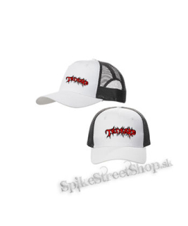 TANKARD - Logo - bieločierna sieťkovaná šiltovka model "Trucker Cap"
