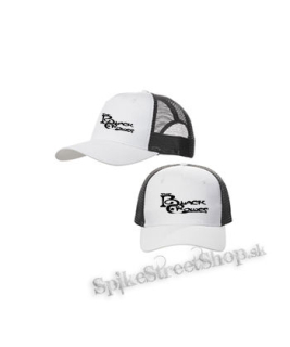 THE BLACK CROVES - Logo Black - bieločierna sieťkovaná šiltovka model "Trucker Cap"