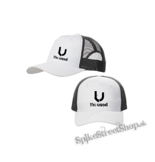 THE USED - Logo - bieločierna sieťkovaná šiltovka model "Trucker Cap"