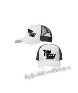 THIN LIZZY - Logo - bieločierna sieťkovaná šiltovka model "Trucker Cap"
