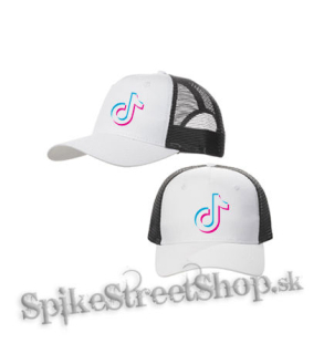 TIK TOK - Znak - bieločierna sieťkovaná šiltovka model "Trucker Cap"