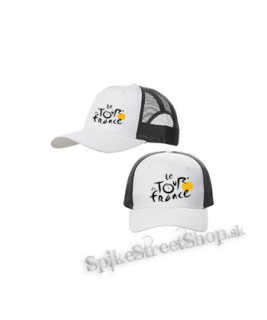 TOUR DE FRANCE - bieločierna sieťkovaná šiltovka model "Trucker Cap"