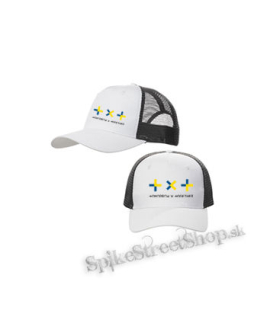 TXT - TOMORROW X TOGETHER - Logo Symbol - bieločierna sieťkovaná šiltovka model "Trucker Cap"