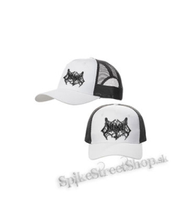 UNLEASHED - Logo - bieločierna sieťkovaná šiltovka model "Trucker Cap"