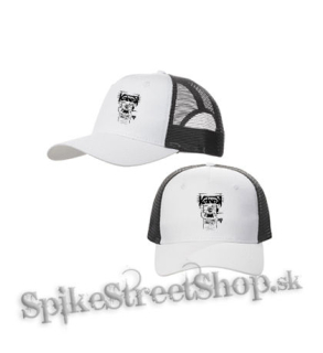 VOIVOD - Dimension Hatross - bieločierna sieťkovaná šiltovka model "Trucker Cap"