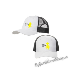 WOBBLY LIFE - Wobbly Poster - bieločierna sieťkovaná šiltovka model "Trucker Cap"
