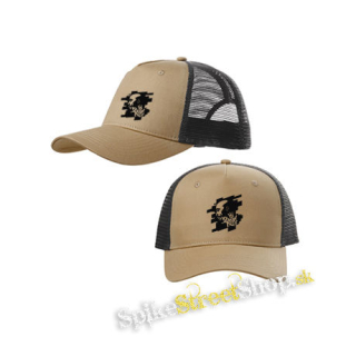 2 PAC - Portrait New - pieskovočierna sieťkovaná šiltovka model "Trucker Cap"