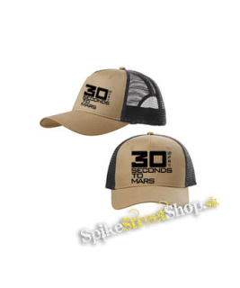 30 SECONDS TO MARS - Black Logo - pieskovočierna sieťkovaná šiltovka model "Trucker Cap"
