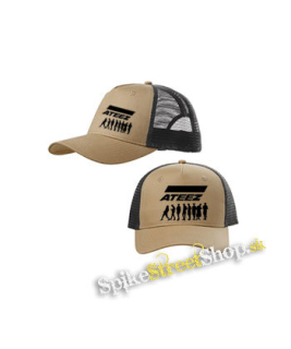 ATEEZ - Logo & Silhouette - pieskovočierna sieťkovaná šiltovka model "Trucker Cap"
