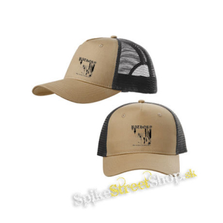 BATHORY - Under the Sign of the Black Mark - pieskovočierna sieťkovaná šiltovka model "Trucker Cap"