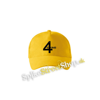 4 SKINS - Logo - žltá šiltovka