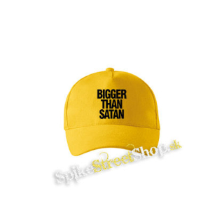BIGGER THAN SATAN - žltá šiltovka