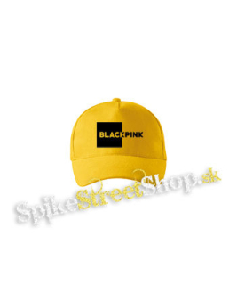 BLACKPINK - Pink Square Crest BW - žltá šiltovka