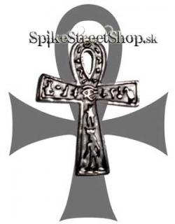 Kríž ANKH - ozdobný - kovový strieborný prívesok