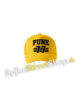 PUNK 77 - Slogan motív 2 - žltá šiltovka