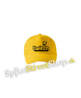 TWITCH - White Logo Sign - žltá šiltovka