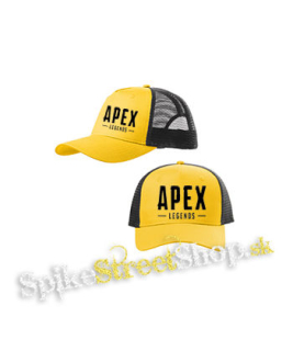 APEX LEGENDS - Logo Motive 2 - žltočierna sieťkovaná šiltovka model "Trucker Cap"