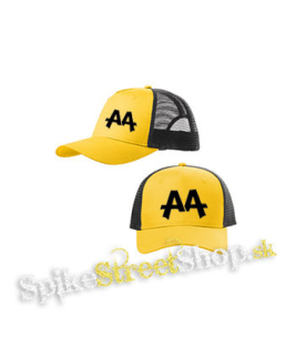 ASKING ALEXANDRIA - Crest - žltočierna sieťkovaná šiltovka model "Trucker Cap"