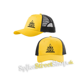 AXXIS - Logo Band Germany - žltočierna sieťkovaná šiltovka model "Trucker Cap"